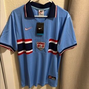 Nike Light Blue USA Soccer Jersey with Red, White & Navy Stripes
